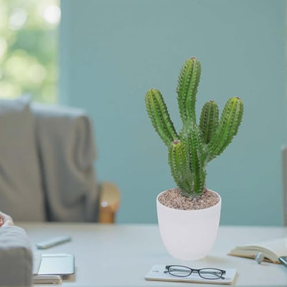 Artificial Cactus 14inch Faux Cacti Fake Succulent Plants for Indoor Outdoor Home Office Garden Decor - size: 14inches