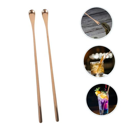 HANABASS 2pcs Lizard Food Scoop Reptile Feeder Pet Supply Small Pet Feeding Spoon for Animals - color: Rose Gold