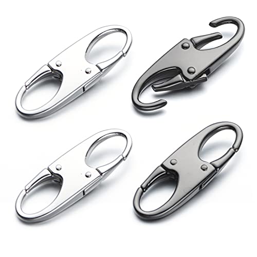 Zpsolution Zipper Clips Anti Theft, Zipper Locks for Backpacks, Purses | Locking Clips for Travel, Theft Deterrent, Double Opening Small Carabiner Clips, Zipper Pull Replacement - color: 2 Black and 2 Silver
