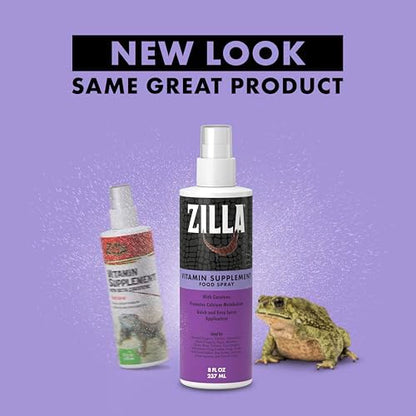 Zilla Vitamin Supplement Food Spray, with Carotene, Spray-on Multivitamin Supplement for Reptiles | With Carotene, Spray-on Multivitamin Supplement for Reptiles