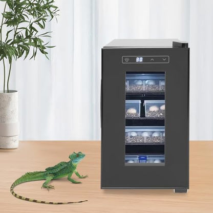 Reptile Egg Incubator, 50-104℉ Adjustable Temperature Egg Incubator, 6.08gal Reptile Incubator, Cabinet Incubator with LED Screen for Turtles, Lizards & Snakes