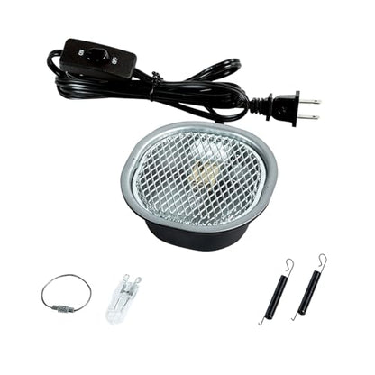 G9 Reptile Heat Lamp Combo Kit- 50W UVA Basking Bulb & Low Profile Tank Hood for Bearded Dragons Turtles Lizards Leopard Geckos | Terrarium Heating Lamp with Safety Mesh & Warm White Bulb - color: Warm White