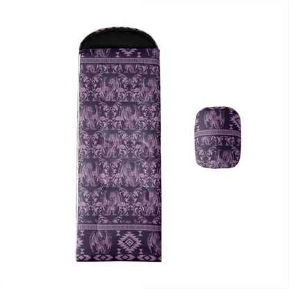 Erosebridal Death Head Moth Sleeping Bags Adults Cold Weather Bohemian Aztec Camping Blanket Hiking Sleeping Wrap Sleep Bag - color: Purple Dragon
