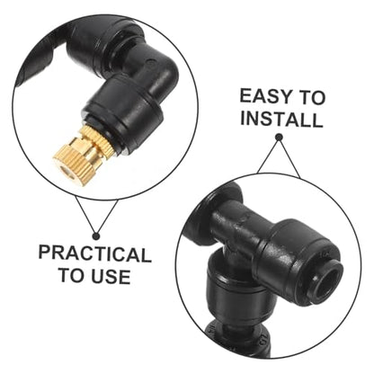 Toyvian Misting Nozzle for Reptile Terrariums Adjustable Spray System for Plant Humidification and Cooling 1/4 Connector Efficient Atomizing Sprayer