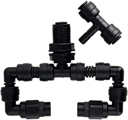 MistKing Misting System for Reptiles - Reptile Mister Bundle - Fitting Wedge and Value T Misting Assembling for Aquarium Starter- Reptile Aquarium Accessories