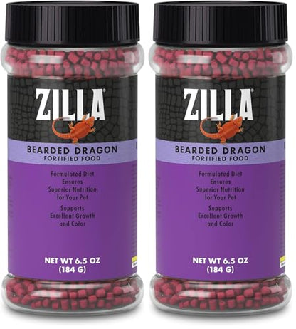 Zilla Bearded Dragon Extruded Food Pellets 6.5 Ounces (Pack of 2) - size: 6.5 Ounce (Pack of 2)
