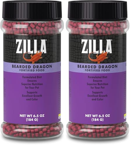 Zilla Bearded Dragon Extruded Food Pellets 6.5 Ounces (Pack of 2) - size: 6.5 Ounce (Pack of 2)