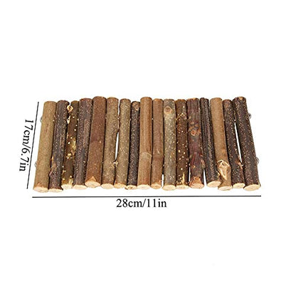 Pssopp Twig Ladder Wooden Fun Bridge for Guinea Pigs Hamster Rat Small Animal(M)