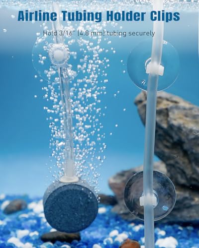 Pawfly Aquarium Suction Cups, Small Suction Cups, Fish Tank Suction Cup Clips with Adjustable Zip Ties Set, 3/16" Fish Hose Holder for Airline Tubing, Decoration & Shrimp Nest, 80 Pack - size: 80 Pack