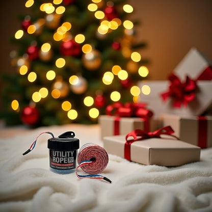 Rapid Rope Canister, 70ft Patriot Tactical Paracord, 1100lb Test, USA Made | Heavy Duty Poly Rope Test Cord, Non-Tangle Dispenser Included, For Hiking, Camping, Survival, Utility, Stocking Stuffer, Gift - size: 70ft, style: Patriot