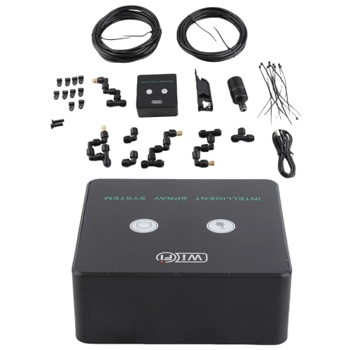 Controlled Reptile Misting System with 360 Nozzles Auto Humidity Sensing 10M Food Grade Tubing for Vivariums and Terrariums - size: 10m 4 nozzles
