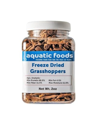 Grasshoppers- Freeze Dried Grasshoppers, Great for Reptiles, Turtles, Tortoises, Hamsters, Rodents, Birds, Large Tropical Fish - Small Jar 2oz - size: 2 Ounce (Pack of 1)