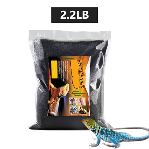 BNOSDM Reptile Sand,2.2lb Bearded Dragons Sands Substrate Bedding,Lizard Black Desert Blend Sands for Snakes Geckos Tortoises Turtle Tarantula Hermit Crab Scorpion Invertebrates - color: Black - 4.4Ib
