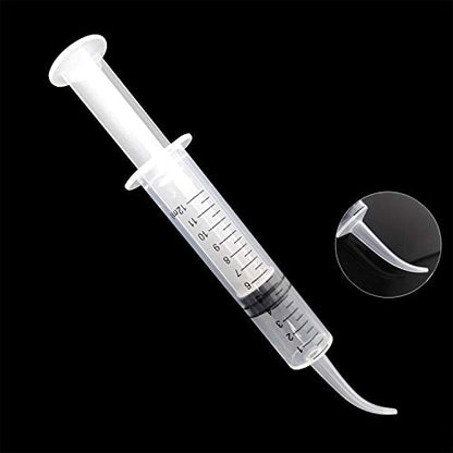 Honbay 6PCS Plastic Pet Feeding Syringe with Measurement for Birds Dogs Cats (Curved Tip)