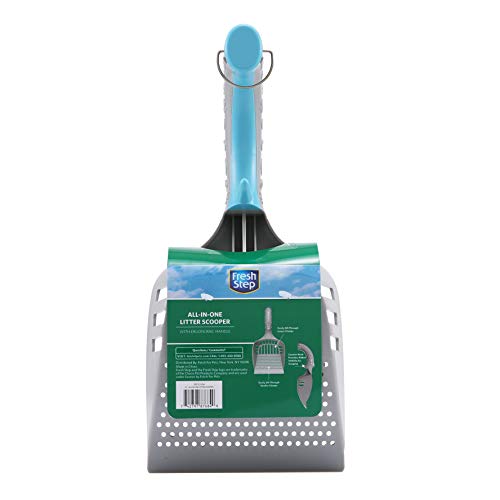 Fresh Step All In One Litter Scoop - Fast and Easy to Use Cat Litter Scooper - Deep Shovel Ergonomic Handle Grip Kitty Litter Scooper to Scoop Away Cat Litter | Deep shovel design, ergonomic handle grip, Kitty Litter Scooper for fast and easy daily scoopi