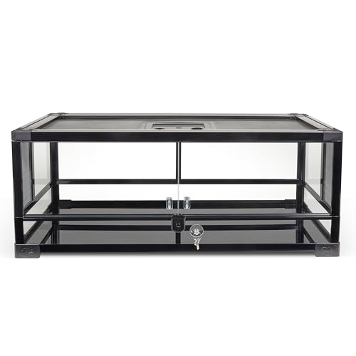 Zilla QuickBuild Reptile 20 Gallon Glass Terrarium Habitat with Swing Door For Geckos, Snakes, Lizards, Frogs, Turtles, and Tortoises, 30" x 12" x 12" - size: 30x12x12