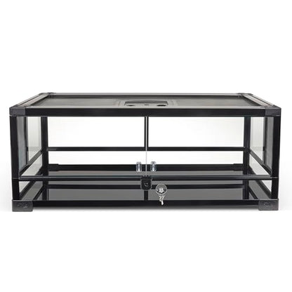 Zilla QuickBuild Reptile 20 Gallon Glass Terrarium Habitat with Swing Door For Geckos, Snakes, Lizards, Frogs, Turtles, and Tortoises, 30" x 12" x 12" - size: 30x12x12