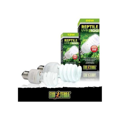 Exo Terra Repti-Glo 5.0 Compact Fluorescent Tropical Reptile Terrarium Lamp, 26-watt