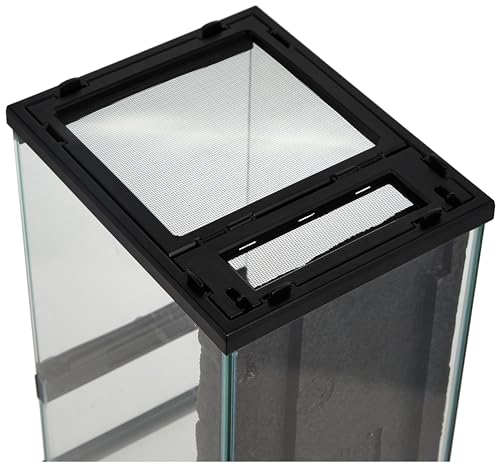 Zilla Front Opening Terrarium - 8" x 10" x 15",Black