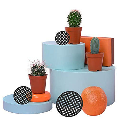 120pcs Plastic Flower Pot Hole Mesh PadRound Bonsai Pot Bottom Grid Mat