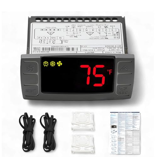 XR02CX-4N1F1 Temperature Controller Compatible with Dixell, 120V | 120V 50/60Hz, compatible with Dixell XR02CX-4N1F1, NTC probe, for refrigeration and heating equipment - style: XR02CX-4N1F1