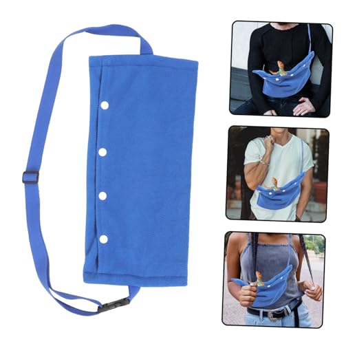 Adjustable Small Animal Reptile Carrier Sling Bag for Bearded Dragon and Guinea Pig Lightweight Flannelette Outdoor Lizard Travel Bag with Comfortable Adjustable Strap for Hiking