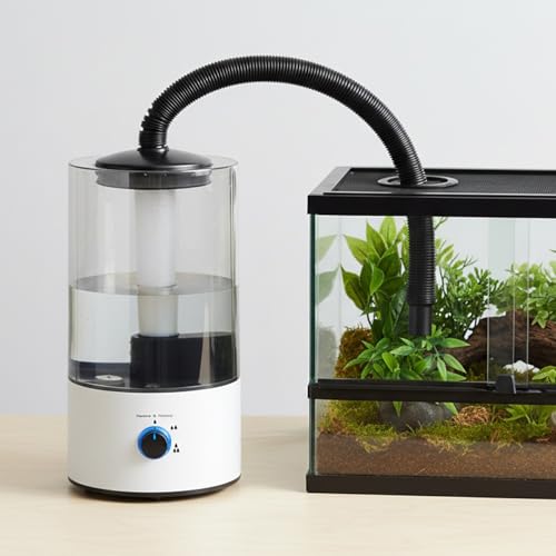 4L Reptile Humidifier Fogger with Adjustable Hose Automatic Atomizer Tank Large Capacity Amphibians Herps Terrariums Misting System for Terrarium Geckos Snakes Turtles Lizards Frogs