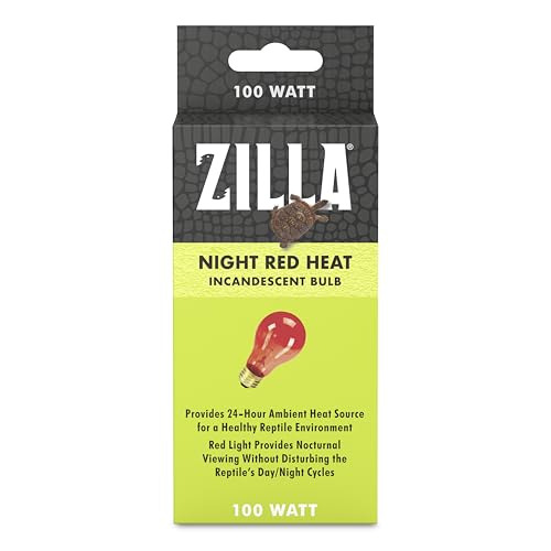 Zilla Incandescent Bulb, Night Red, Ideal for Nocturnal Reptile Species - size: 100 Watts, style: Night Red
