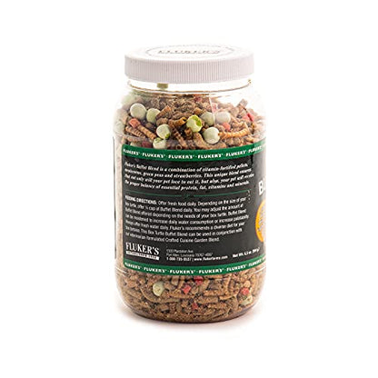 Fluker's Buffet Blend Box Turtle Diet, Insects, Veggies and Fruit with Fortified Pellets, 6.5 oz - size: 6.5 Ounce (Pack of 1)