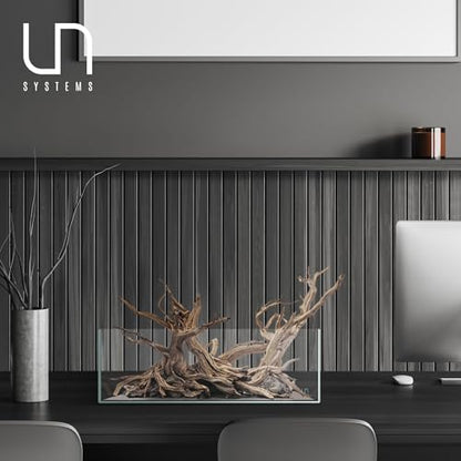 UNS Ultra Clear Rimless Tank - 5.9GAL | 22.6L - 17.71x11.02x7.08 | 45x28x18 CM, 5mm Glass Thickness, Leveling Mat Included - Low Iron, High Clarity Fish Tank w/ 45° Mitered Edge - [45S] - size: [45S] - 5.9 Gal - 17.71 x 11.02 x 7.08 in