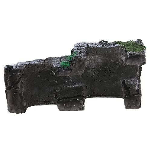 Leadigol Multifunctional Turtle Reptile Climbing Ladder, 14x7.5x4.5cm Basking Platform, Resin Amphibians Tortoise Climbing Resting Platform, Fish Tank Ornaments