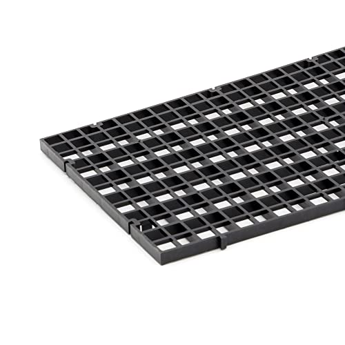 Aquarium Fish Tank Bottom Isolation 4 Pcs, Plastic Egg Crate | Grid Divider Tray Egg (S 4pcs Black) - size: S 4pcs Black