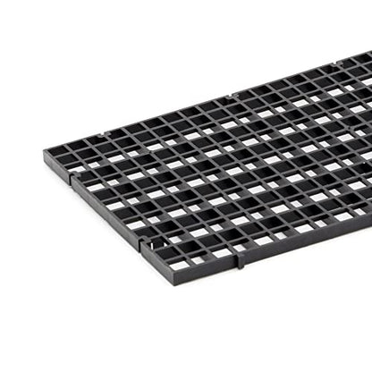 Aquarium Fish Tank Bottom Isolation 4 Pcs, Plastic Egg Crate | Grid Divider Tray Egg (S 4pcs Black) - size: S 4pcs Black