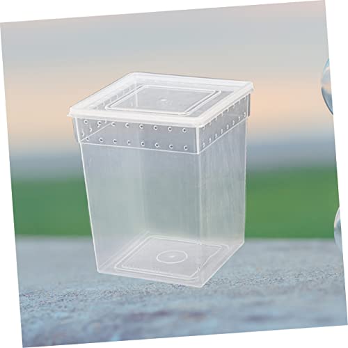 VANZACK Reptile Box for Spider and Lizard Climbing Pet Feeding Container Lightweight Easy Assembly Ventilated Design for Breeding and Transport