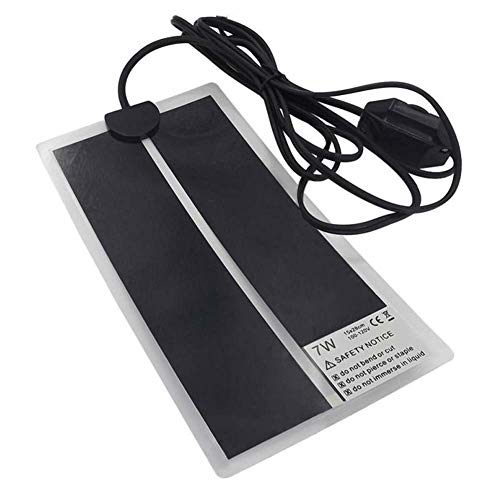 Tbrand Reptile Heating Pad with Temperature Adjustment, 110V 7W Heat Mat for Reptiles Tortoise Snakes Lizard Gecko Hermit Crab Turtle，Under Tank Heating Pad (7W(5.51inch*11inch)) - size: 7W(5.51inch*11inch)