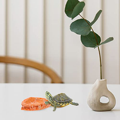 POPETPOP Tortoise Feeding Basin Reptile Food and Water Dish for Tortoises Lizards and Snakes Bright Easy to Clean for Terrarium Use