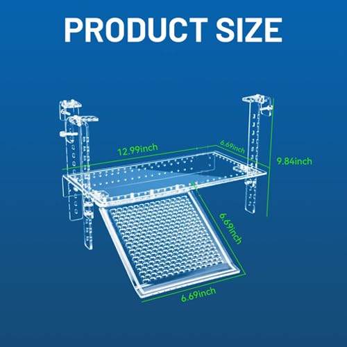 Large Turtle Docks Adjustable Hanging Basking Platform with Slip-Resistant Surface, Sturdy Construction for Aquatic Turtles, Easy to Install and Maintain(13'' x 6.9'')