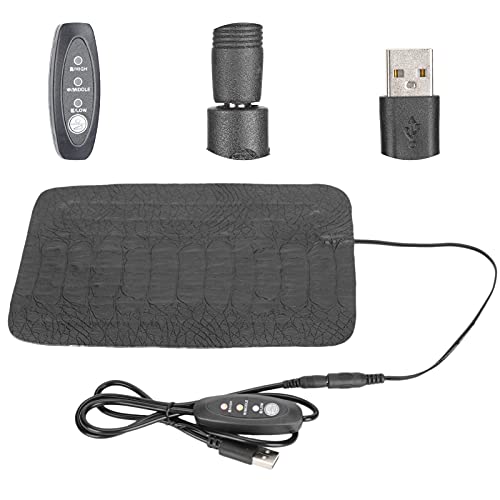 USB Reptile Heat Pad, 3 Level Temperature Control, Heat Mat for Lizards Snakes Turtles, PU Leather, Stimulate Appetite and Metabolism, Easy to Clean, Pet Accessory