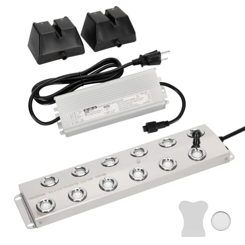 Ultrasonic Mist Maker Fogger 12 Heads, 9000ml/H 400W Pond Fogger with Float, IP67 Waterproof Power Supply, 304 Stainless Steel Ultrasonic Mister with Auto Shut-Off for Pond,Fountain,Garden,Halloween - size: 12 HEAD