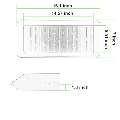 4 Pack Rectangular Plant Saucer 16 Inch, Heavy Duty Plastic Drip Trays for Pots, Windowsill Planter, Indoor Outdoor, 7.0 x 16.1 Inches, Black - color: Black, size: 16.1" x 7" x 1.3" (4pack)