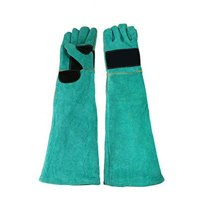 AOWPFVV Animal Handling Gloves Bite Proof for Dogs,Cats, 23.6in Large | Falconry,Birds,Snake,Reptile,Vets, Groomers & Animal Control - color: Light Green Size Large 23.6in