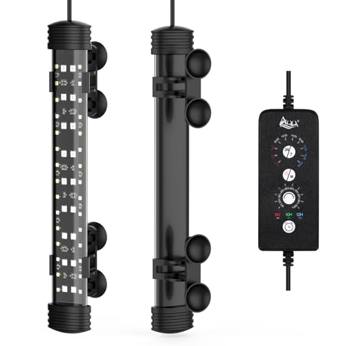 AQQA 26.97 Inch Submersible Aquarium Light, 24/7 Mode Fish Tank Light | 7 Adjustable Angles, 9 Color Options, 4 Rows Beads, Dimmable & Timer Control, IP68 Waterproof Full Spectrum Plant Light - size: 26.97In ( For 27.56''-53.94'' Length Fish Tank)