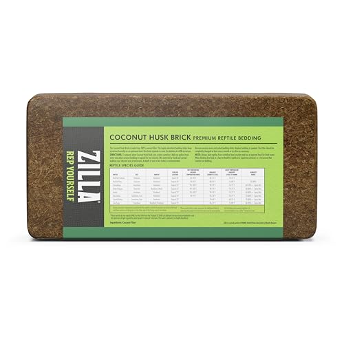 Zilla Coconut Husk Brick, Organic Bedding for Reptiles, Made with 100% Coconut Fiber, Ideal for Tropical Habitats and Egg Incubation, (Pack of 2) - size: One size (Pack of 2)