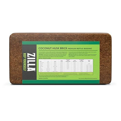 Zilla Coconut Husk Brick, Organic Bedding for Reptiles, Made with 100% Coconut Fiber, Ideal for Tropical Habitats and Egg Incubation, (Pack of 2) - size: One size (Pack of 2)