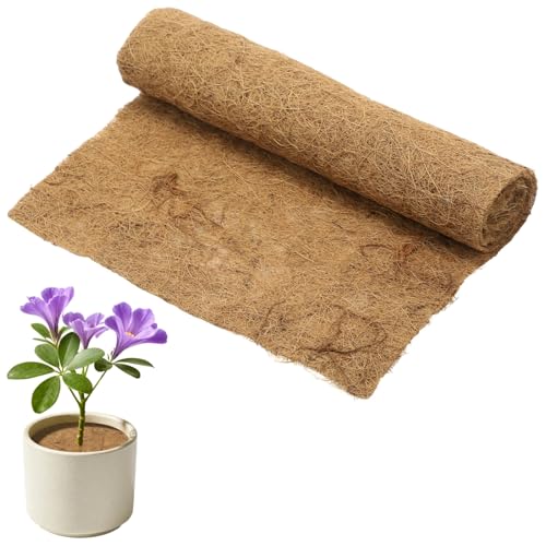 Coconut Coir Mat, 39.4 x 15.7 in Non-Slip Cuttable Coconut Fiber Rug, Warm Floor Liner for Plants, Reptiles, Animal, Indoor or Outdoor Use Coir Fiber Cushion