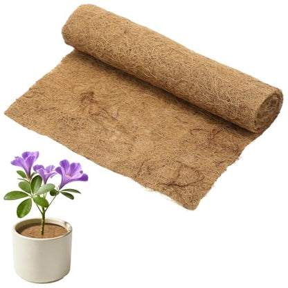 Coconut Coir Mat, 39.4 x 15.7 in Non-Slip Cuttable Coconut Fiber Rug, Warm Floor Liner for Plants, Reptiles, Animal, Indoor or Outdoor Use Coir Fiber Cushion