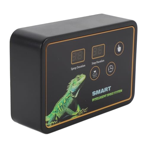 Rainforest Tank Timer Misting System with 360° Adjustable Nozzles, Intelligent Timer for Reptile Mister, Quiet Operation (US Plug)