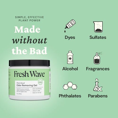 Fresh Wave Odor Eliminator Gel 2-Pk 15oz & 7oz Air Freshener, Mix Pack | Plant-based formula. No parabens or harsh chemicals. EPA Safer Choice. Bathroom & closet odor absorber. Refillable. - size: 22 fl oz (Pack of 2: 15 fl oz & 7 fl oz)