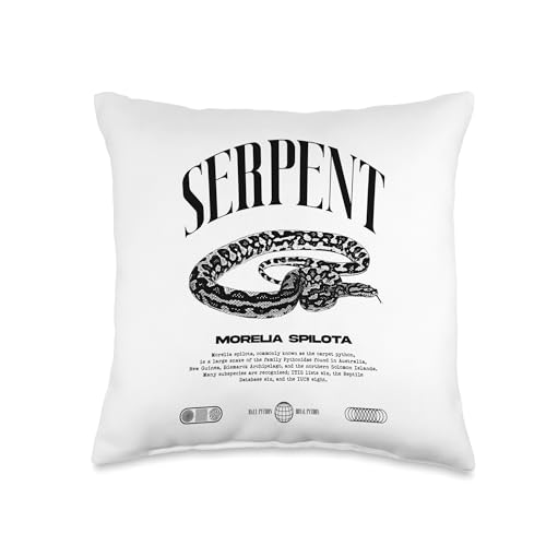 Carpet Python Modern Reptile Keeper Streetwear Throw Pillow - size: 16x16