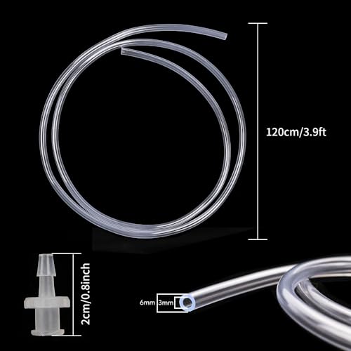 2pcs 100ml Plastic Syringes with 2pcs 47in Flexible Tubing and Luer Tips | Individually Sterile Packed,for Measuring,Feeding,Refilling,Watering, Filtration and Laboratory Applications without Needles